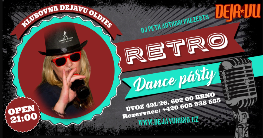 DJ PETR RETRO DANCE PARTY BANNER